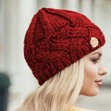 Benilde | Elegante Damen Wintermütze – Rot