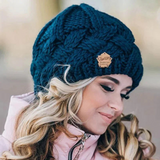 Benilde | Elegante Damen Wintermütze – Blau
