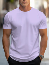 Owen - Herren T-Shirt aus Baumwolle, einfarbig – lässig & trendig – Lila