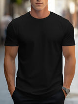Owen - Herren T-Shirt aus Baumwolle, einfarbig – lässig & trendig – Schwarz