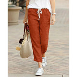 Bequeme Baumwollhose mit elastischem Bund – Orange