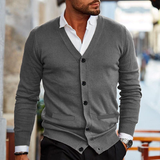 Bequeme Herren Strickjacke – Grau