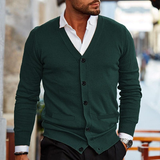 Bequeme Herren Strickjacke – Dunkelgrün
