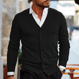 Bequeme Herren Strickjacke – Schwarz