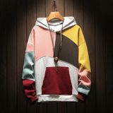 Bequemer Kapuzenpullover für jeden Tag – Rosa/Grau