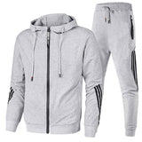 Bequemer Trainingsanzug mit modernem Design – Grau