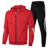Bequemer Trainingsanzug mit modernem Design – Rot