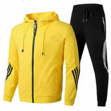 Bequemer Trainingsanzug mit modernem Design – Gelb