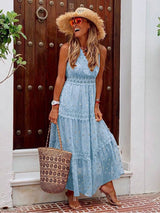 Joanna | Boho Maxikleid – Blau