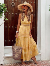Joanna | Boho Maxikleid – Gelb