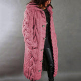 Johana™ – Langer Eleganter Damenmantel Der den Bauch Bedeckt – Rosa
