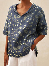 Lisianne – Sommerliches Blumen Top – Blau