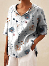 Lisianne – Sommerliches Blumen Top – Weiß