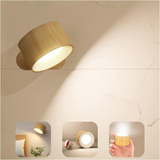 Lumiflex - Kabellose 360°-Wandleuchte – Holz