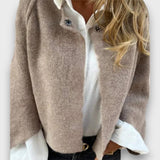 Celeste – Eleganter Kurzcardigan mit weicher Struktur – Beige