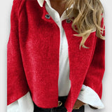 Celeste – Eleganter Kurzcardigan mit weicher Struktur – Rot