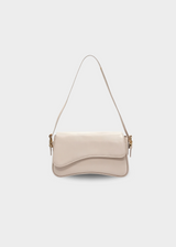 Handtasche Damen – Vegane Umhängetasche mit Kette – Weiß