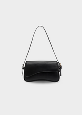 Handtasche Damen – Vegane Umhängetasche mit Kette – Schwarz