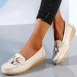 Bathshua - Leder Bequeme Schuhe – Khaki