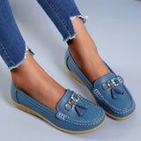 Amy - Orthopädische Lederhalbschuhe – Hellblau