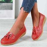 Amy - Orthopädische Lederhalbschuhe – Rot