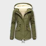 Moriel – Gefütterte Winterjacke mit Kapuze – Grün