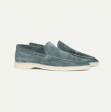 Lorenzo - Zeitlose Herrenloafers aus Wildleder – Helles Türkis