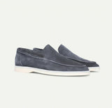 Lorenzo - Zeitlose Herrenloafers aus Wildleder – Dunkelgrau