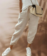 Julia - lässige und elegante leinenhose – Beige