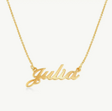 Exklusive Handgefertigte Namenskette mit personalisiertem Wunschgravur – Gold