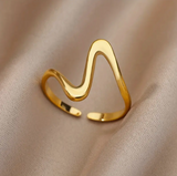 Wellen Designer Ring 18 Gold – Gold
