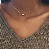 Herz Anhänger aus Silber & Gold mit Halskette – Gold