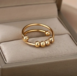 Anti Stress Ring 6 Kugeln – Gold