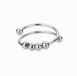 Anti Stress Ring 6 Kugeln – Silber
