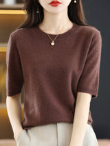Pullover aus Merinowolle für Damen | Ideal für alle Jahreszeiten – Kaffee