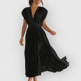 Vivica | Luxuriöses Samt-Maxikleid – Schwarz