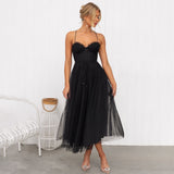 Anita - Stilvolles Midikleid – Schwarz