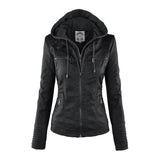 Wetterfester Damen jacke mit Kapuze – Schwarz