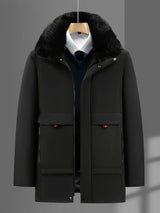 Stylischer wasserabweisender herrenparka - arel – Schwarz