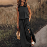 Jonna - Elegantes Farbenfrohes Kleid – Schwarz