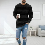 Weicher strickpullover für stilvolle männer zu jeder jahreszeit – Schwarz
