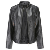 Alda – stylische lederjacke – Schwarz