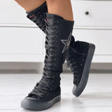 Kari – schnürstiefel mit quasten – Schwarz