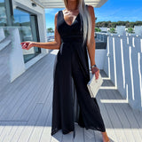 Stuttgart | Eleganter Jumpsuit perfekte schicke Passform – Schwarz