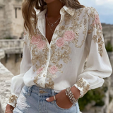 Vanyrae - bestickte Bluse – Weiß