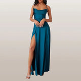 Odessa – Elegantes Satinkleid – Blau