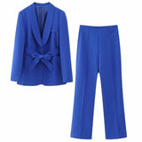 Stilvolles 2-teiliges Damenanzug - Lena – Blau