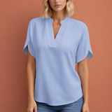 Elegante luftige Bluse für Damen mit schmeichelhaftem Schnitt | Maud – Blau