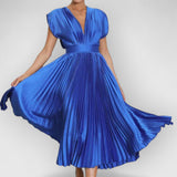 Casey | Elegantes und edles Maxikleid – Blau