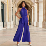 Nicole - Plissee Sommerjumpsuit – Lila